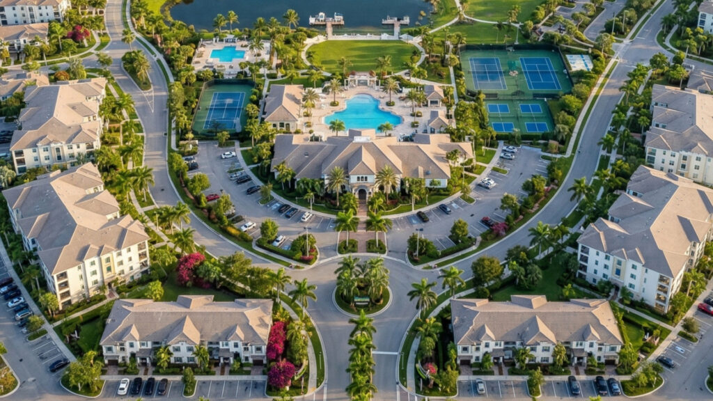 Aerial view of a Florida community